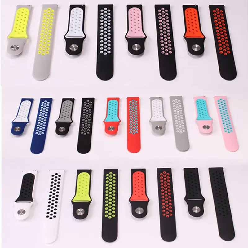 BOORUI 20mm 22mm silicone watch strap amazfit bip replacement for xiaomi amazfit pace and huawei watch