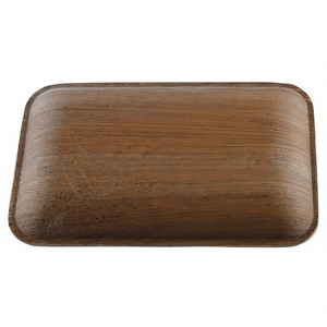 Bandeja Rectangular Plana Desechable de Hoja de Palma de 10x6 Pulgadas, Ecológica, Ligera, Biodegradable, Apta para Microondas, Impermeable, Apta para Congelador - Product Image 2