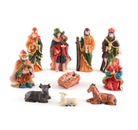 Résine artisanat dix pièces nativité ensemble berceau Statue Figurines religieuses décor à la maison vacances Souvenirs cadeau