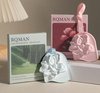 Produit phare : Diffuseur d'air suspendu en plâtre floral 3D, esthétique et parfumé, pour voiture, armoire et décoration intérieure - Best-seller