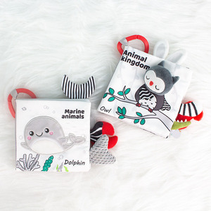 <span class=keywords><strong>Livre</strong></span> en tissu noir et blanc pour bébé, résistant aux déchirures, pour l'entraînement visuel, jouet éducatif précoce, <span class=keywords><strong>livre</strong></span> en tissu amusant pour l'apprentissage des queues - Product Image 6
