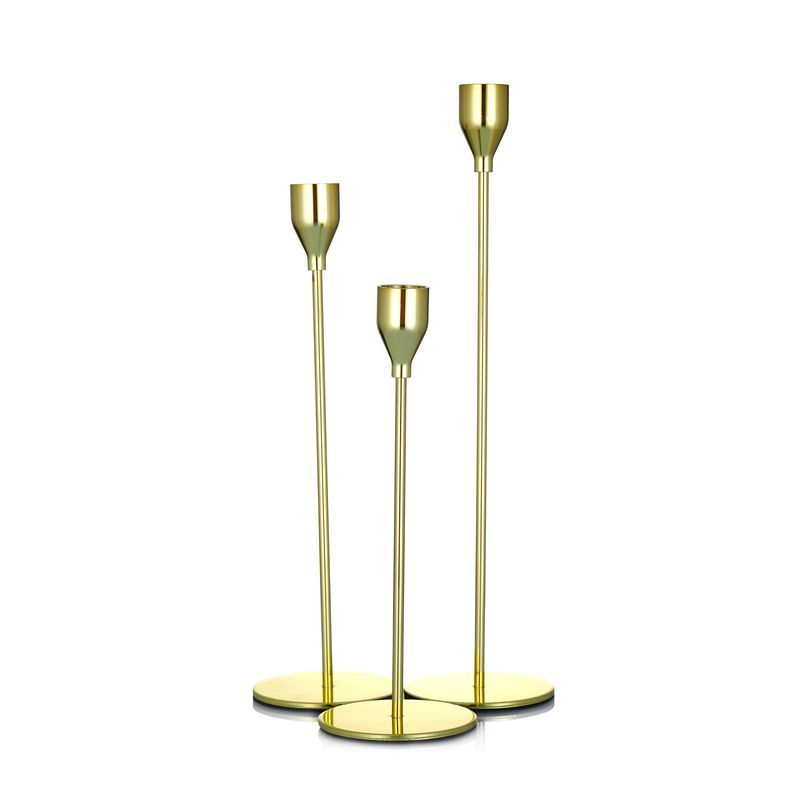 Wedding decoration Gold/black/silver romantic decorative metal candlestick