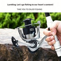 Aosha – moulinet de pêche à lancer, appât artificiel, compatible avec la main gauche, rapport de transmission 5.2:1, poignée interchangeable, accessoires de pêche