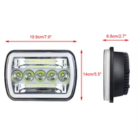 Nouveau phare de travail LED pour voiture de 7 pouces, 123 watts, 6000 K, avec faisceaux haut/bas, phare 5x7 pour camions, tracteurs, éclairage de véhicule 24 V