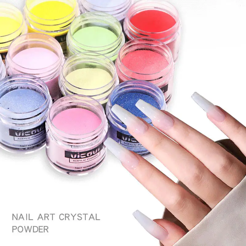 Wholesale Nail Color Crystal Powder Set Nail tool extended three-dimensional sculpted powder infiltrating powder 28g set