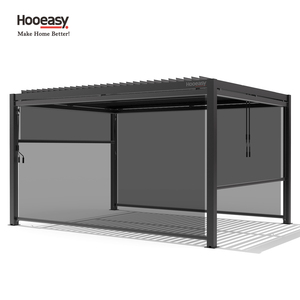Hooeasy stores motorisés manuels <span class=keywords><strong>store</strong></span> enrouleur <span class=keywords><strong>à</strong></span> glissière écran latéral bioclimatique toit <span class=keywords><strong>à</strong></span> persiennes <span class=keywords><strong>pergola</strong></span> extérieure en aluminium - Product Image 5