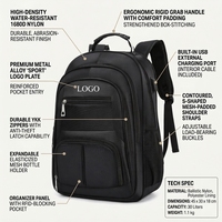 Sac à dos intelligent USB grande capacité de haute qualité avec logo personnalisé, étanche, pour ordinateur portable, idéal pour les voyages, l'école et l'université (pour hommes)
