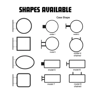 Daco dấu hiệu tùy chỉnh đôi mặt Biểu tượng dấu hiệu treo tường ngoài trời kinh doanh signage Vòng lightbox cho quảng cáo - Product Image 5