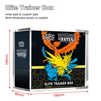 Vitrine d'Exposition Transparente en Acrylique pour Elite Trainer Box Jeu de Cartes à Collectionner, Boîte de Protection ETB en Acrylique Durable de 8 mm avec Couvercle Magnétique