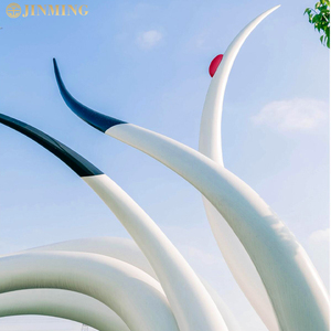 Sculptures d'oiseaux en acier inoxydable sur mesure en plein air soudage simulé <span class=keywords><strong>cygnes</strong></span> blancs volant oies <span class=keywords><strong>sauvages</strong></span> métal Art ange mode - Product Image 5