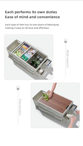 Tùy chỉnh nhà máy trực tiếp bán thả đóng mở nhựa gấp hộp lưu trữ có thể gập lại cắm trại hộp với nắp bằng gỗ - Product Image 6