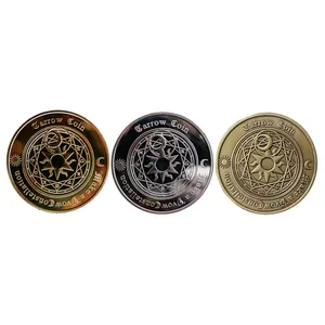 Médaille plaquée pièce commémorative personnalisable haute valeur de cuivre Technique d'estampage du fabricant 1 couleur réfléchissant hydraulique