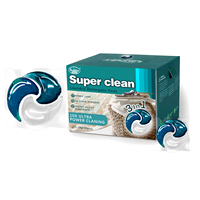 Fragrance personnalisée écologique super concentré 3-en-1 dosettes de lessive capsules de gel jetables 15G OEM savon de lavage liquide