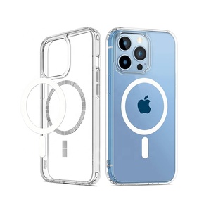 Ốp điện thoại từ tính cho <span class=keywords><strong>iPhone</strong></span> 15, <span class=keywords><strong>iPhone</strong></span> 16 Series, chất liệu TPU+PC trong suốt, hỗ trợ sạc không dây cho <span class=keywords><strong>iPhone</strong></span> 16 Series - Product Image 1