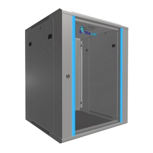 Extralink 15U Wall-Mounted Data Center <b>Server</b> <b>Rack</b> 600x600 Gray Glass & Steel Tempered Glass Door in Stock - Product Image 1
