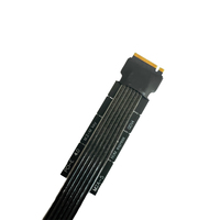 كابل تمديد PCIe 64Gbps X4 90 درجة pci-e 16X إلى M2 M.2 ل NVME SSD الناهض Gen4 / 3 GPU لوحة الأم الموسع سلك CPU