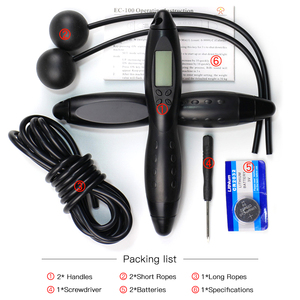 Bán buôn thông minh <span class=keywords><strong>LED</strong></span> hiển thị có thể điều chỉnh ropless bỏ qua Nhảy Nhảy dây với truy cập kỹ thuật số cho tập thể dục - Product Image 4