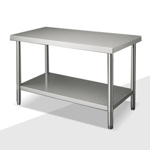 Heavy Duty Stainless Steel 201/304 Kitchen Work Table Easy Clean Utility Station Commercial Catering <strong>Restaurant</strong> Hotel - Product Image 3