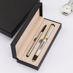 Classic Business Metal Writing <b>Pen</b> Set <b>Refillable</b> Core Gold Details Eco-Friendly for Office Events Conferences Client Gifting - Product Image 4