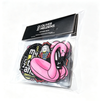 Lot de stickers personnalisés, designs variés, découpés, en vinyle imperméable, en gros avec carte de tête pour promotion en magasin
