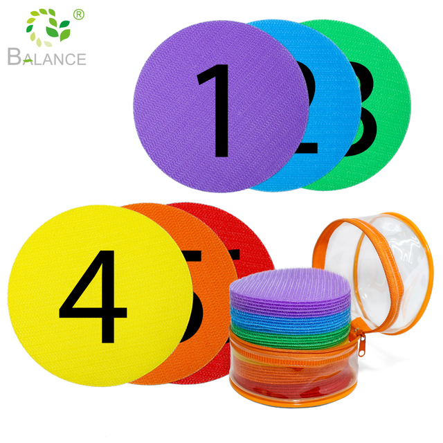 Carpet Spots Markers, Hotpai 30 Pack Sitting Classroom Floor Mark Spots, 6 Colors Rug Circles Marker Hook Dots