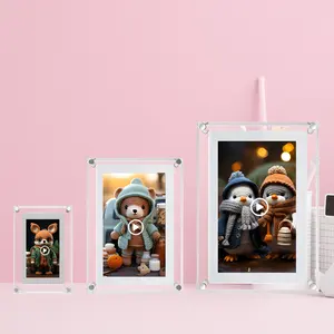 AMABOO OEM 5 7 10.1 pouces Nft Art acrylique cadre Photo numérique écran de lecture Lcd cadre vidéo numérique cadre Photo numérique