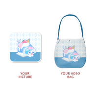 Quantité minimale de commande bas dessin animé filles sacs fourre-tout décontracté mode femmes Hobo sac impression sac fourre-tout pour les femmes