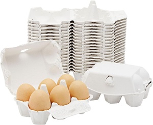 Bandeja Porta Huevos de Pollo Biodegradable Vacía para el Hogar, Cocina, Granja, Envase de Pulpa de Papel para Huevos - Product Image 2