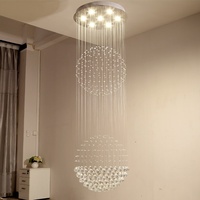 Lustre de Luxe pour Hall et Hall d'Entrée, Décoration d'Éclairage Intérieur, Lustre Moderne Personnalisé pour Supermarchés et Escaliers