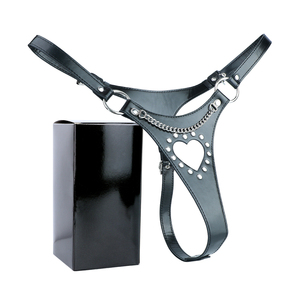 Jaula de Castidad Masculina de Cuero para BDSM, Bondage, Sumisión, <span class=keywords><strong>Sexo</strong></span>, con Bloqueo para Pene, para Hombres Gay - Product Image 5