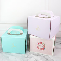 Caja de Embalaje para Pasteles Cuadrada de Papel Kraft Biodegradable, Hecha con Materiales Reciclados Ecológicos, Segura para Alimentos, con Laminado Mate, Personalizable y Moderna