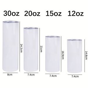 Gobelet isotherme en acier inoxydable de 20 oz, style américain, personnalisable avec logo, pour sublimation, avec couvercle à paille, bouteille d'eau mince - Product Image 3