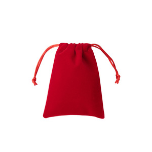 Red Velvet <b>Drawstring</b> Jewelry <b>Pouch</b> Plush Fabric Rectangular 5x7cm 7x9cm 8x10cm 9x12cm 10x15cm 13x18cm Storage Bag - Product Image 4