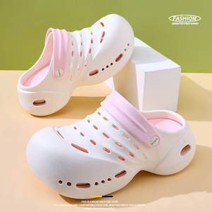 Women's EVA <b>Clogs</b> Thick Sole Platform Breathable Summer Non Slip Outdoor Shoes White Pink Beige 35-40 - Product Image 1