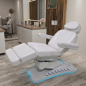 Fauteuil Pivotant Électrique Blanc Moderne pour Podologie, Tatouage, Esthétique, Salon de Beauté, Soins Faciaux et <span class=keywords><strong>Table</strong></span> de Massage Spa - Product Image 1