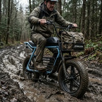 Vélo électrique tout-terrain robuste avec pneus larges, alternative au quad électrique, avec batterie 48V, Scrambler Ebike pour terrains accidentés en extérieur