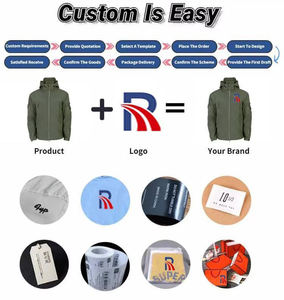 Manteaux <span class=keywords><strong>Homme</strong></span> Épais et Chauds RUIQUWIN à Capuche, Veste Décontractée Personnalisable Coupe-Vent, Vêtement de Travail Grandes Tailles pour Hommes - Product Image 5