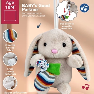 Juguete Musical con Cuerda, Sin Baterías, Ecológico, Caja Musical Creativa de Oso Tejido, Juguetes Colgantes para Cuna, Venta al por Mayor OEM - Product Image 3