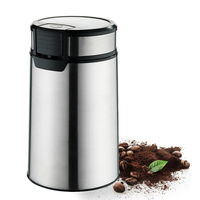 Moulin à café électrique en acier inoxydable avec broyeur à meules coniques, broyeur d'épices, machine à café automatique 200W, capacité 50g, OEM, usage domestique