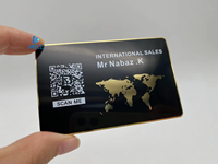 Tarjetas de Visita de Metal Doradas en Blanco para Grabado Láser