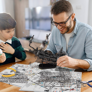 Piececool le vaisseau fantôme abyssal, puzzle en métal 3D, modèle de pirate fantôme, kits de construction DIY, décoration de collection, cadeau pour adultes et enfants - Product Image 4