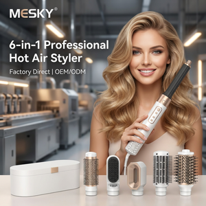 Fourniture en gros Mesky styler interchangeable privé 5 en 1 3-en-1 styler <span class=keywords><strong>et</strong></span> séchoir rotatif <span class=keywords><strong>brosse</strong></span> de séchage à air chaud - Product Image 1