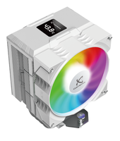Refroidisseur d'air personnalisé pour processeur ARGB avec 4 caloducs, ventilateur de radiateur pour PC de jeu, refroidissement par air avec écran d'affichage