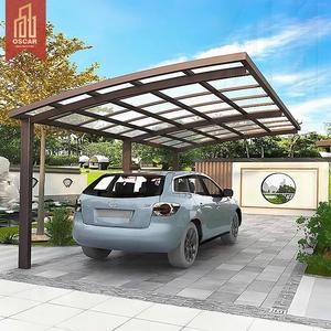 Abri de voiture en aluminium avec toit en polycarbonate, abri de stationnement extérieur, abri de <span class=keywords><strong>garage</strong></span> <span class=keywords><strong>pas</strong></span> <span class=keywords><strong>cher</strong></span> et portable - Product Image 1