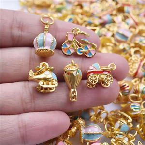 Misturado Bonito Esmalte De Ar Quente Balão Avião Bicicleta Encantos Jóias Atacado DIY Kawaii Umbrella Rainbow Pendant Making <span class=keywords><strong>Bulk</strong></span> - Product Image 4