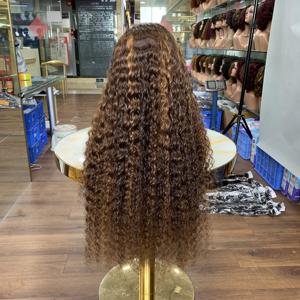 Pelucas Personalizadas de Ondas Profundas, Peluca con Rizo Frontal de 13x4, 30 Pulgadas, para Mujer, Uso Diario, Estilo Elegante y Largo - Product Image 1