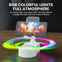 Mini haut-parleur portable sans fil RGB avec lumière d'ambiance pour l'extérieur, étanche V5.3, support de téléphone, mode fête pour ordinateur