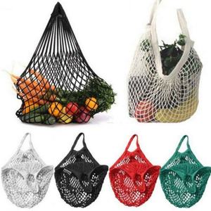 Sac de courses réutilisable en coton pour fruits et légumes, grande capacité, sac fourre-tout en filet personnalisé pour le marché - Product Image 2
