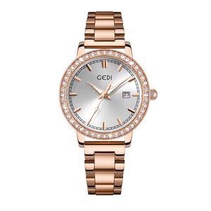 Reloj de Cuarzo de Lujo para Mujer con Incrustaciones de Diamantes, Esfera Grande de 30MM, Calendario y Correa de Aleación - Product Image 2
