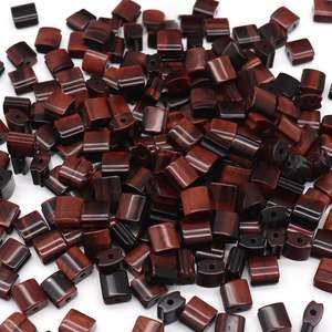 Cuentas Cuadradas de Ónix Negro Natural de 8x8mm, Ojo de Tigre Azul Dorado, Gemas Personalizadas con Certificación GIC, Efecto Estrella, Marca <span class=keywords><strong>VIYA</strong></span>, Directo de Fábrica - Product Image 1